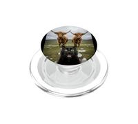 Black Cat Selfie with Cows Funny Animal Lovers Kids & Adults PopSockets PopGrip para MagSafe