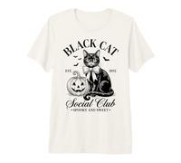 Black Cat Social Club EST 1892 Halloween Spooky Sweet Camiseta Premium