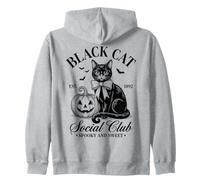 Black Cat Social Club EST 1892 Halloween Spooky Sweet Sudadera con Capucha