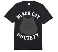 Black Cat Society Cute Kitten Lover Feline Pet Owner Comfort Colors Adult Heavyweight T-Shirt