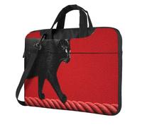 Black Cat Walking Along The Rope - Funda acolchada para ordenador portátil de 15,6 pulgadas, para mujeres y hombres