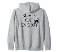Black Cat Witch Energy Black Cat Halloween Cute Witchy Cat Sudadera con Capucha