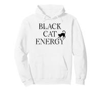 Black Cat Witch Energy Black Cat Halloween Cute Witchy Cat Sudadera con Capucha