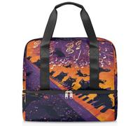 Black Cats - Bolsa deportiva de lona para mujeres, hombres, niños y niñas, 21 L, para fin de semana, para viajes, gimnasio, yoga, color, Big, Organizador de bolsas