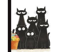 Black Cats Composition Notebook | Funny Grumpy Cat Lovers Design | 7.5x9.25 in | 110 Pages | College Ruled Lines