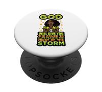 Black Christian Melanin Sista Mujeres Cristianas Aman a Dios PopSockets PopGrip Adhesivo