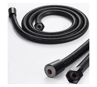 Black Chrome Stainless Steel Shower Hose - High Strength Flexible Bathroom Pipe with G1/2 Universal Fit, Hot & Cold Water Resistant Antirust Shower Tube(Black)