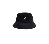 (Black)Clásico Sombrero Cubo Lavado Kangol Algodón Parte Superior Redonda Ala Ancha Unisex Prendas para la Cabeza