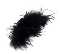 Black Claw Clips, Faux Ostrich Feather Hairpin, Large Nonslip Hair Claw Clip, High-Grade And Non-Slip Functionality Headpiece For Thick Hair And Stylish, 3.9 Inches
