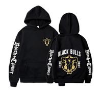 Black Clover Sudadera Unisex Anime Impreso Sudadera Casual Manga Larga Pullover Sudadera con Capucha Ropa Cosplay Tendencia Juvenil Harajuku...