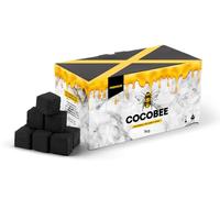 Black Coconut Carbón DISPAU COCOBEE Premium de 27 X 27 MM Carbón Natural de Coco Premium Cachimba y BBQ - Briquetas de Carbón de Coco Shisha y Barbacoas. (1 KG)