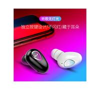 (Black, Color Box Packaging) Bluetooth Earphones Mini Invisible Earbuds Sports Independent Button No Flash Light Music Calls Black