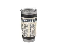 Black Country Rules Yam Yam Dialecto Vaso térmico de acero inoxidable de doble pared