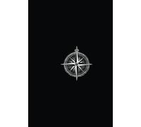 Black Cover Notebook with Compass Design: Blank notebook with motivational message 'write here, write now' for writers, cartoonists, screenwriters, ... travel diary, journaling, journal