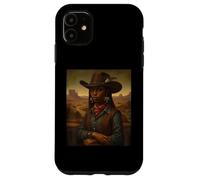 Black Cowgirl - Retrato Inspirado en Mona Lisa Western Rodeo Carcasa para iPhone 11
