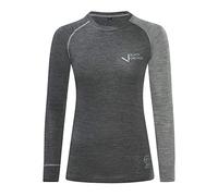 Black Crevice Camiseta Interior de Lana Merino de Manga Larga para Mujer, Gris Antracita, 38