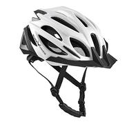BLACK CREVICE Casco de Bicicleta para Adultos I Casco de MTB I Casco de Bicicleta I Casco de Bicicleta Unisex I Talla Ajustable (S/M (54-58 cm), Blanco/Negro)