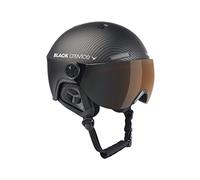BLACK CREVICE Casco de esquí Gstaad I Casco de esquí con Visera en Estilo piloto I para Hombres y Mujeres I Casco de ski de policarbonato I Casco Transpirable I Talla Ajustable