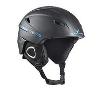 BLACK CREVICE Casco de esquí Kitzbühel I Casco de esquí de diseño Deportivo para Hombre y Mujer I Casco de esquí de policarbonato Transpirable I Talla Ajustable (S, Negro/Azul)