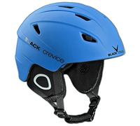 BLACK CREVICE Casco de esquí Kitzbühel I Casco de esquí de diseño Deportivo para Hombre y Mujer I Casco de esquí de policarbonato Transpirable I Talla Ajustable (L, Azul)