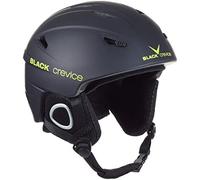BLACK CREVICE Casco de esquí Kitzbühel I Casco de esquí de diseño Deportivo para Hombre y Mujer I Casco de esquí de policarbonato Transpirable I Talla Ajustable (S, Negro/Amarillo)