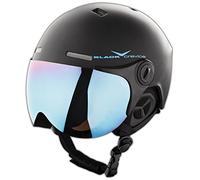 BLACK CREVICE Casco de esquí Saalbach I Casco Estilo piloto con Visera I Casco de esquí Unisex con Visera de Repuesto I Casco de Snowboard Unisex I Talla Ajustable