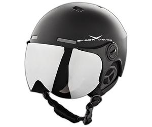 BLACK CREVICE Casco de esquí Saalbach I Casco Estilo piloto con Visera I Casco de esquí Unisex con Visera de Repuesto I Casco de Snowboard Unisex I Talla Ajustable