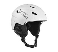 BLACK CREVICE Casco de esquí Streif I Casco de esquí a Prueba de Golpes con diseño Deportivo I Casco Unisex I Casco de Snowboard I Ventilación Activa I Talla (L, Blanco Mate/Negro)