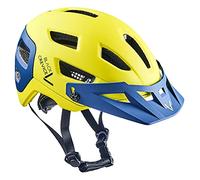 Black Crevice Casco MTB, Unisex Adulto, Amarillo/Azul, M/L (58-61 cm)