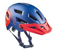 Black Crevice Casco MTB, Unisex Adulto, Azul/Rojo, S/M (54-58cm)
