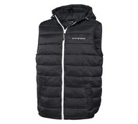 Black Crevice Chaleco acolchado para hombre con capucha, ligero, cálido y resistente al viento, chaleco impermeable para exteriores con acolchado cálido, ideal para otoño e invierno, 10 - negro, XL