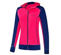 Black Crevice Chaqueta con Capucha Merino para Mujer, Azul y Rosa, 46