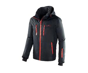 Black Crevice Chaqueta de esquí para Hombre I Chaqueta de esquí para Hombre tamaños, Chaqueta Funcional Impermeable e Impermeable para Hombre, Bolsillos con Cremallera
