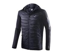 Black Crevice Chaqueta híbrida para hombre con diseño de punto clásico, chaqueta funcional para hombre, chaquetas para hombre con 2 bolsillos con cremallera, chaqueta híbrida para hombre, chaqueta con