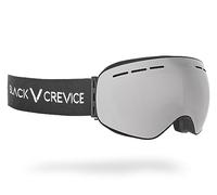 Black Crevice Gafas de esquí con Lentes esféricas, Unisex, Negro/Plateado, estándar