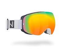 Black Crevice gafas de esquí I Lentes de esquí unisex con diseño sin marco I Lentes de esquí hombres mujeres protección UV 400 I Gafas snowboard con cristales esféricos I Gafas nieve espejadas