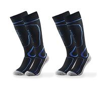 Black Crevice Hombre 2 Pares Blue Calcetines de esquí, Black/Blue, 43 - 46
