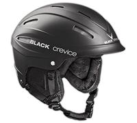 BLACK CREVICE Ischgl Casco de esquí I Casco esquí a Prueba de Golpes con diseño Deportivo Hombre y Mujer I Casco de Snowboard y esquí Transpirable I Tamaño Ajustable (L, Negro)