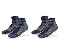 Black Crevice Merino Outdoorsocken Calcetines para Exteriores, Corto-Negro/Naranja, 43-46 Unisex Adulto