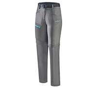 Black Crevice Damen Zip Off Leg Trekkinghose Pantalones para Senderismo, Antracita/Turquesa, 42 para Mujer
