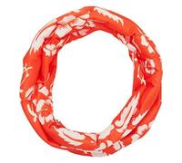 Black Crevice - Pañuelo multifunción, Todo el año, Unisex, Color Orange/Weißen Blumen, tamaño Talla única