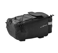 Black Crevice Rack Bag Alforja para bicicleta I bolsa aislada para portaequipajes de bicicleta para bebidas y comida I bolsa para portaequipajes suavemente acolchada con soporte para botellas y cierre