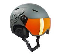 Black Crevice Skihelm Casco de Esquí Vail, Casco de Esquí para Hombre y Mujer, Casco de Esquí de Policarbonato Transpirable, Talla Ajustable (L (58-61 cm), Mate Gun/Brillante Negro)