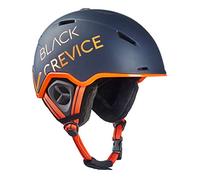BLACK CREVICE Skihelm Vail Casco de esquí I Casco de esquí a Prueba de Golpes de diseño Deportivo para Hombre y Mujer I Casco Snowboard Transpirable Unisex I (M, Mate Marina/Naranja)