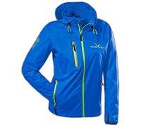 Black Crevice Softshelljacke, Chaqueta para Mujer, Azul / Verde Neon, 28
