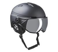 BLACK CREVICE St.Moritz - Casco de esquí con Visera, Casco de esquí Ajustable para Hombre y Mujer, Casco de esquí con Soporte para Gafas de esquí, antivaho, Casco de esquí y Snowboard con Funda