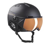 BLACK CREVICE St.Moritz - Casco de esquí con Visera, Casco de esquí Ajustable para Hombre y Mujer, Casco de esquí con Soporte para Gafas de esquí, antivaho, Casco de esquí y Snowboard con Funda