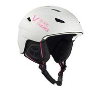 BLACK CREVICE Streif Casco de esquí para niños I Casco esquí para niños diseño Deportivo Resistente a Golpes I Casco esquí (54-55 cm), Mate Blanco/Rosa