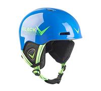 BLACK CREVICE Stubai Casco de esquí para niños I Casco esquí para niños Resistente a Golpes con diseño Deportivo I Casco esquí Transpirable I Tamaño Ajustable (48-52, Azul/Verde)