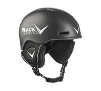 BLACK CREVICE Stubai Casco de esquí para niños I Casco esquí para niños Resistente a Golpes con diseño Deportivo I Casco esquí Transpirable I Tamaño Ajustable (48-52, Negro)